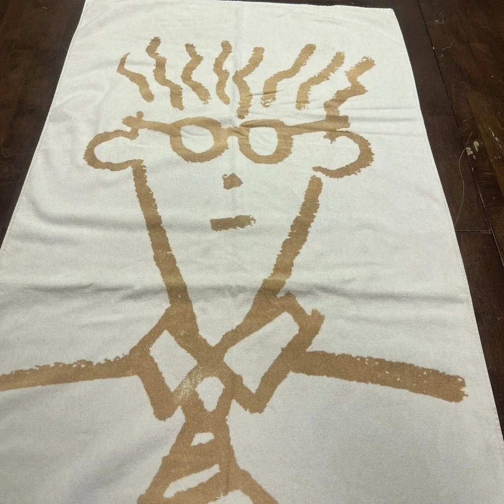 Set Of 2 VTG Estate 1985 Fido Lido Dido by Brastex Pool Beach Bath Towels 27x58‎